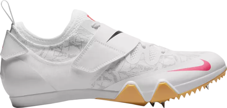 Бутсы Nike Pole Vault Elite 'White Hyper Pink Orange', белый