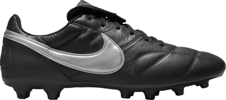 Бутсы Nike Premier 2 FG 'Off Noir Metallic Silver', черный