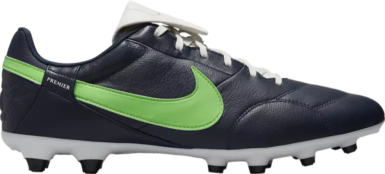 Бутсы Nike Premier 3 FG 'Obsidian Rage Green', синий