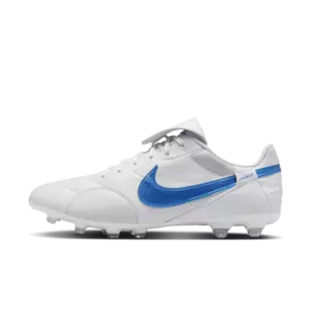 Бутсы Nike Premier 3 FG Low-Top Soccer Cleats, цвет White/Signal Blue