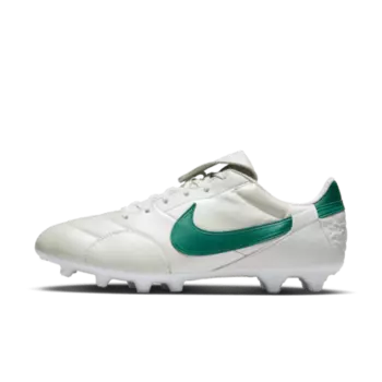 Бутсы Nike Premier 3 FG Low-Top Soccer Cleats, цвет Metallic Summit White/Mystic Green