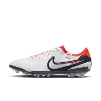 Бутсы Nike Tiempo Legend 10 Elite Artificial-Grass Soccer Cleats, цвет White/Bright Crimson/Black