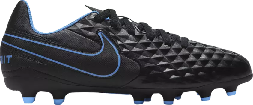 Бутсы Nike Tiempo Legend 8 Club MG GS 'Black Light Photo Blue', черный