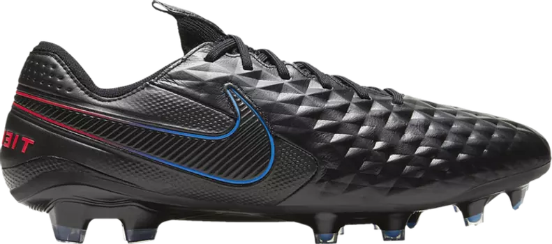 Бутсы Nike Tiempo Legend 8 Elite FG 'Black Siren Red Photo Blue', черный