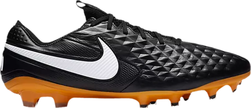 Бутсы Nike Tiempo Legend 8 Elite Tech Craft FG 'Black Pro Gold', черный