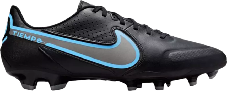 Бутсы Nike Tiempo Legend 9 Academy MG 'Black Blue Hero', черный