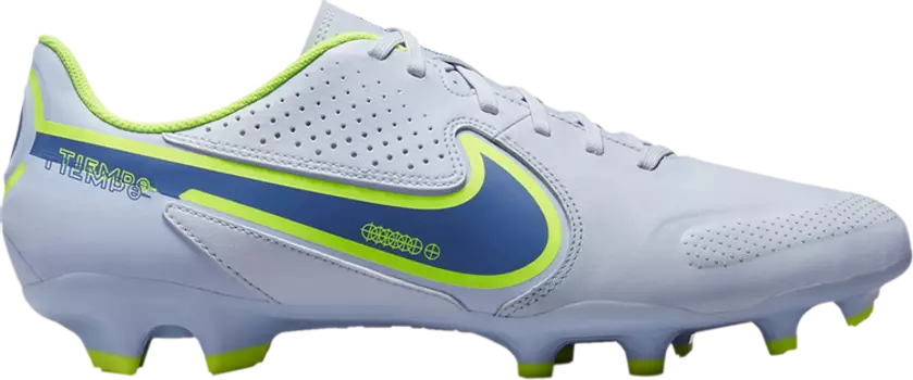Бутсы Nike Tiempo Legend 9 Academy MG 'Grey Dark Marina Blue', серый