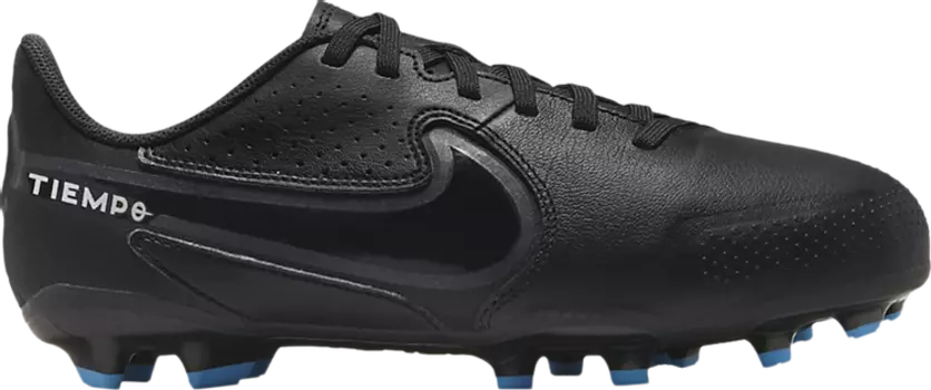 Бутсы Nike Tiempo Legend 9 Academy MG GS 'Black Dark Smoke Grey', черный