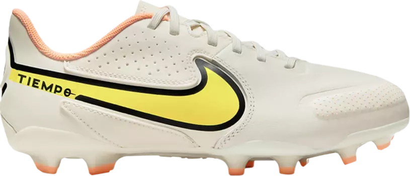 Бутсы Nike Tiempo Legend 9 Academy MG GS 'Phantom Yellow Strike', белый