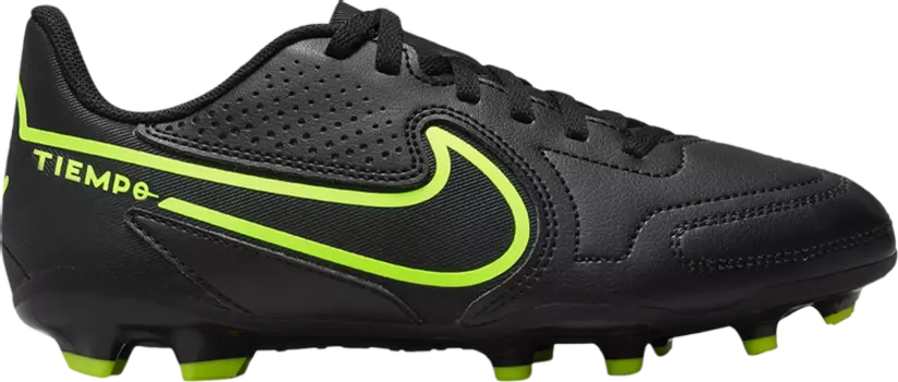 Бутсы Nike Tiempo Legend 9 Club MG GS 'Black Volt', черный