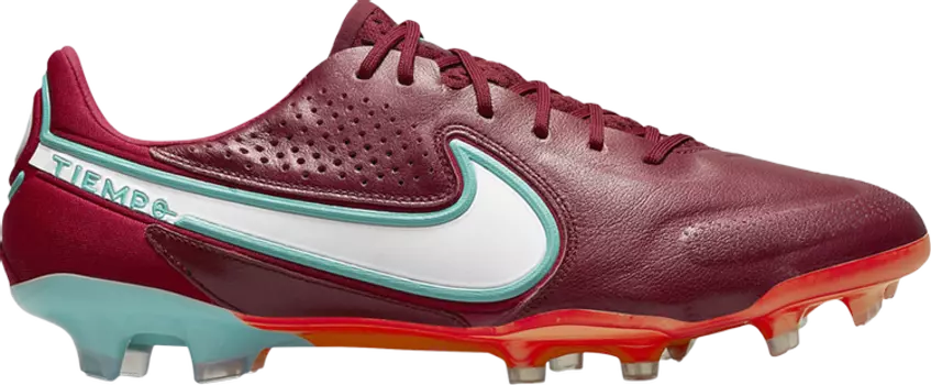 Бутсы Nike Tiempo Legend 9 Elite FG 'Team Red Mystic Hibiscus', красный