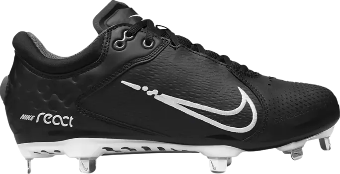 Бутсы Nike Wmns Hyperdiamond 4 Elite 'Black Dark Grey', черный