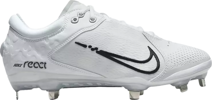 Бутсы Nike Wmns Hyperdiamond 4 Elite 'White Black', белый