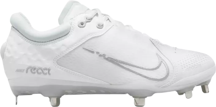 Бутсы Nike Wmns Hyperdiamond 4 Elite 'White Pure Platinum', белый