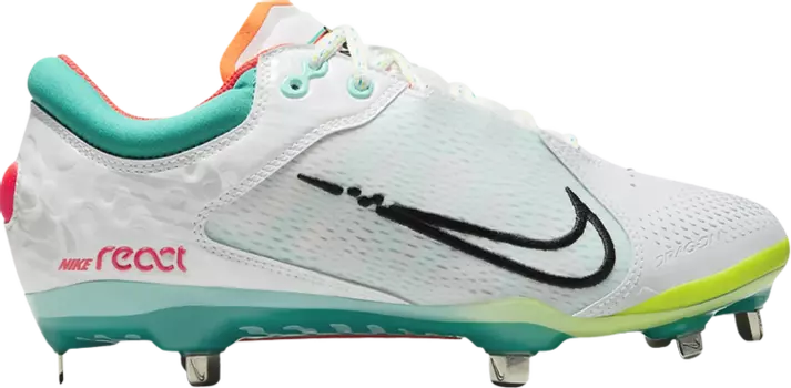 Бутсы Nike Wmns Hyperdiamond 4 Elite 'White Turbo Green', белый