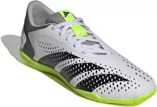 Бутсы Predator Accuracy.4 Indoor adidas, цвет Footwear White/Core Black/Lucid Lemon