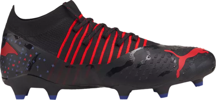Бутсы Puma Batman x Future 3.3 FG AG Black High Risk Red, черный