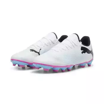 Бутсы PUMA "Футбольные бутсы FUTURE 7 PLAY FG/AG мужские", цвет White Black Poison Pink