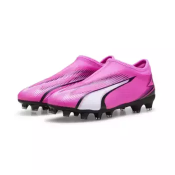 Бутсы PUMA футбольные бутсы ULTRA MATCH FG/AG подростковые без шнурков ", белый