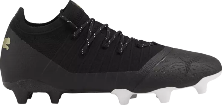 Бутсы Puma Future 1.3 Lazertouch FG AG Black Metallic Gold, черный