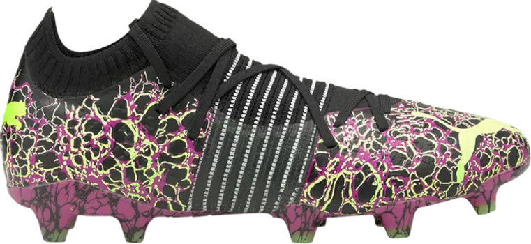 Бутсы Puma Future Z 1.2 FG AG Ultra Magenta Green Glare, фиолетовый