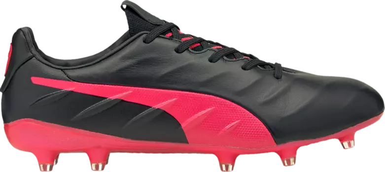 Бутсы Puma King Platinum 21 FG AG Black Sunblaze, черный