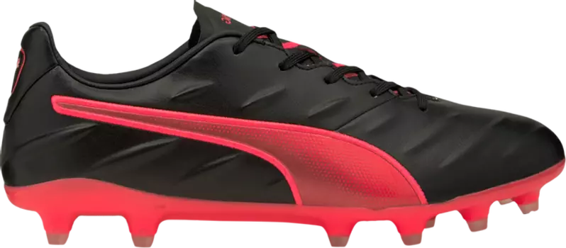 Бутсы Puma King Pro 21 FG Black Sunblaze, черный