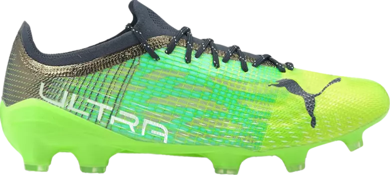 Бутсы Puma Ultra 1.3 FG AG Green Glare, зеленый