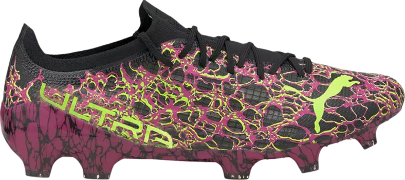 Бутсы Puma Ultra 1.3 FG AG Ultra Magenta Green Glare, фиолетовый