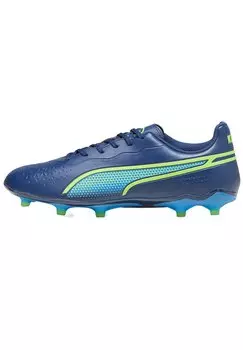 бутсы с шипами King Match Fg/Ag Puma, цвет persian blue pro green ultra blue