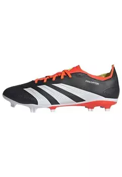 бутсы с шипами Predator League Low Fg Adidas, цвет core black/footwear white/solar red