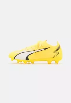 бутсы с шипами Ultra Match Fg/Ag Puma, цвет yellow blaze/white/black
