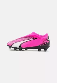бутсы с шипами Ultra Match Laceless Fg/Ag Jr Unisex Puma, цвет poison pink/white/black