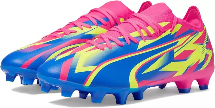 Бутсы Ultra Match Energy Firm Ground/Artificial Ground PUMA, цвет Luminous Pink/Yellow Alert/Ultra Blue
