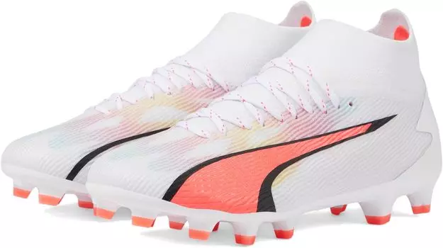 Бутсы Ultra Pro Firm Ground/Artificial Ground PUMA, цвет PUMA White/PUMA Black/Fire Orchid