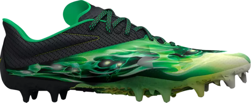 Бутсы Under Armour Blur Smoke MC LE Slime, черный