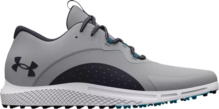 Бутсы Under Armour Charged Draw 2 Spikeless Golf Grey Midnight Navy, серый