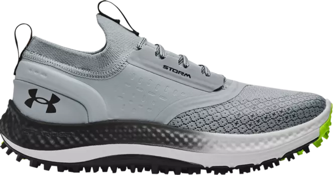 Бутсы Under Armour Charged Phantom Spikeless Golf Harbor Blue Lime, синий