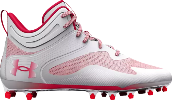 Бутсы Under Armour Command MC Mid White Red, белый