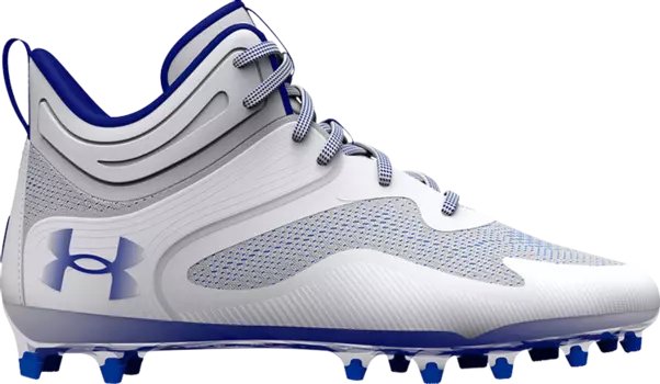 Бутсы Under Armour Command MC Mid White Royal, белый