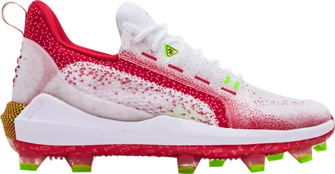 Бутсы Under Armour Harper 6 Elite TPU White Red, белый