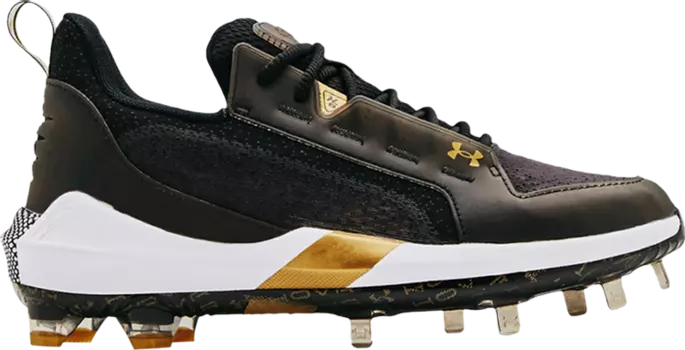 Бутсы Under Armour Harper 6 Low ST Black Metallic Gold, черный