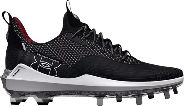 Бутсы Under Armour Harper 7 Low ST Black White, черный