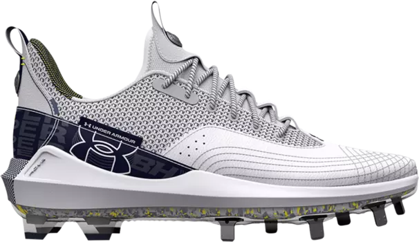 Бутсы Under Armour Harper 7 Low ST White Midnight Navy, синий