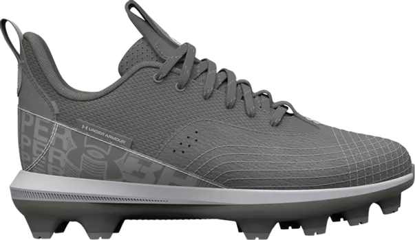 Бутсы Under Armour Harper 7 Low TPU GS Grey White, серый