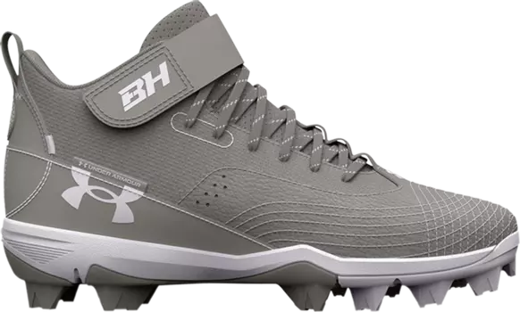 Бутсы Under Armour Harper 7 Mid RM GS Grey White, серый