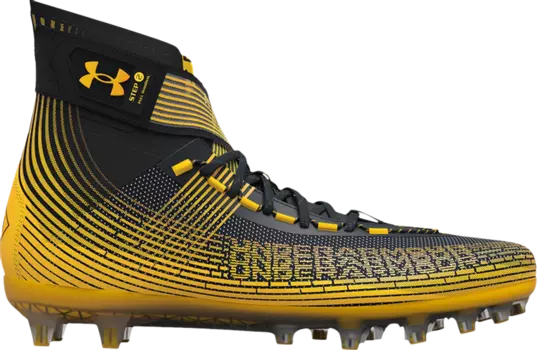 Бутсы Under Armour Highlight MC Black Steeltown Gold, черный