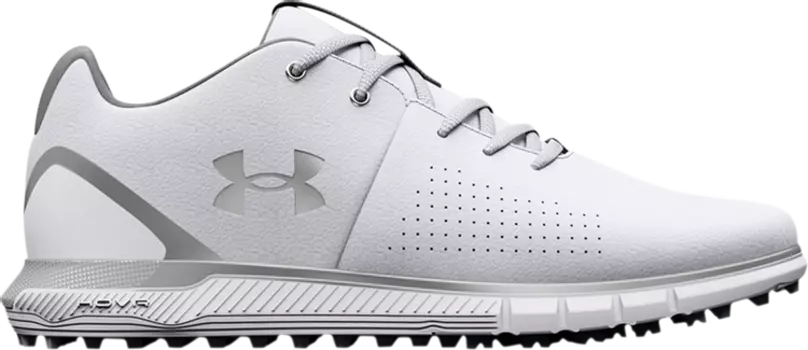 Бутсы Under Armour HOVR Fade 2 Spikeless Golf 2E Wide White Metallic Silver, белый