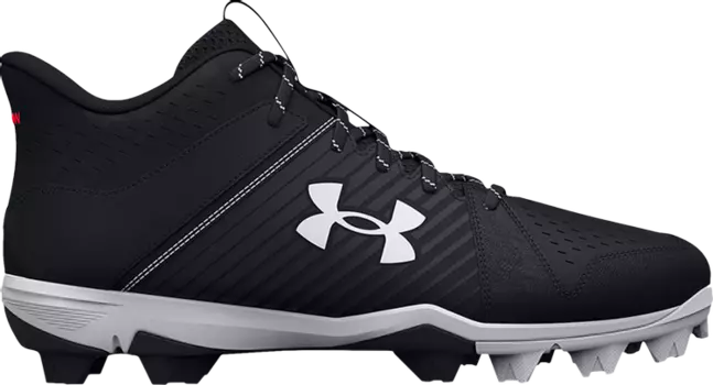 Бутсы Under Armour Leadoff Mid RM Black White, черный
