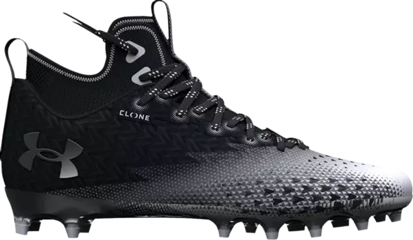 Бутсы Under Armour Spotlight Clone 3.0 MC Black White, черный